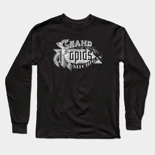 Vintage Grand Rapids, MI Long Sleeve T-Shirt by DonDota